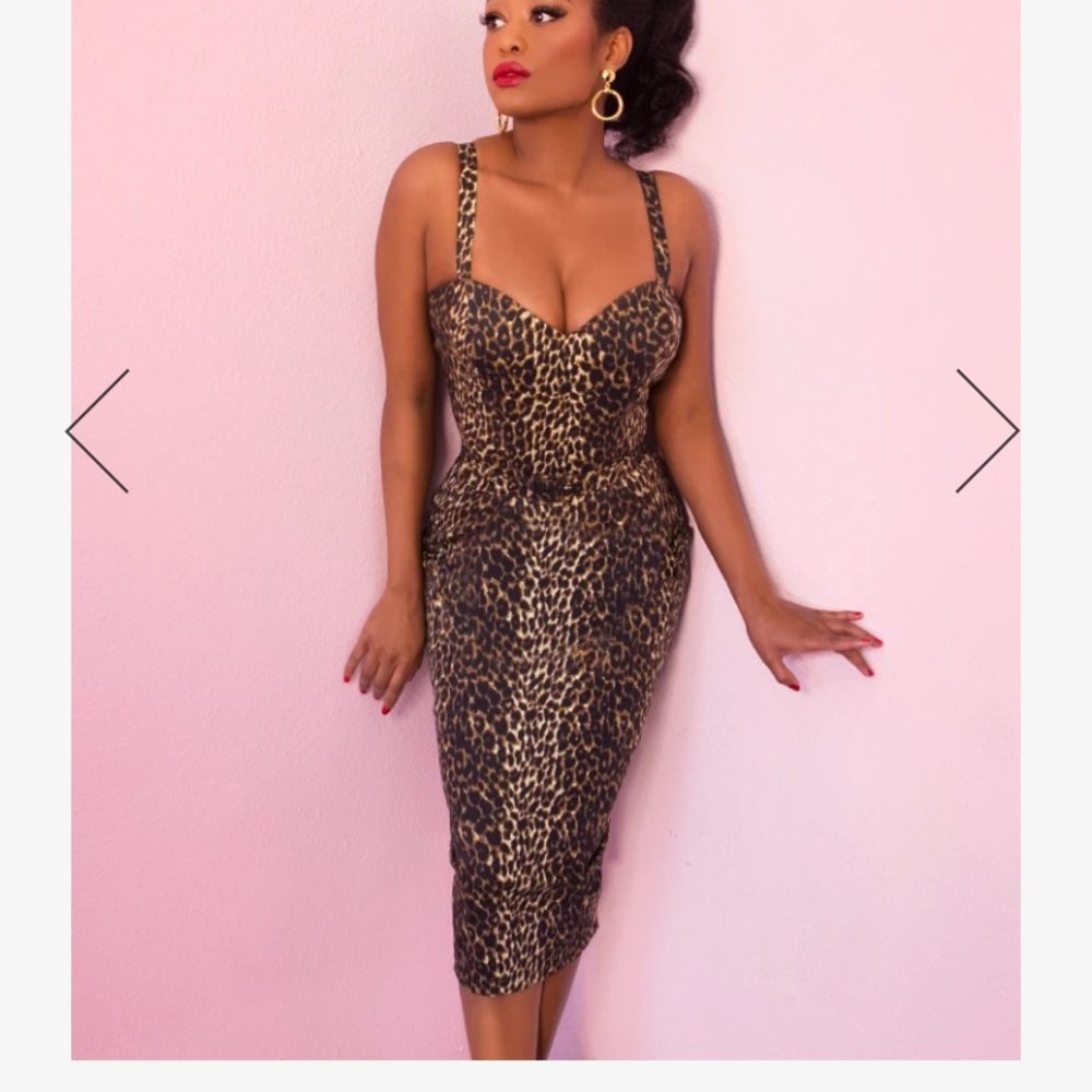 Micheline Pitt Man Eater Leopard dress. New w/tag!